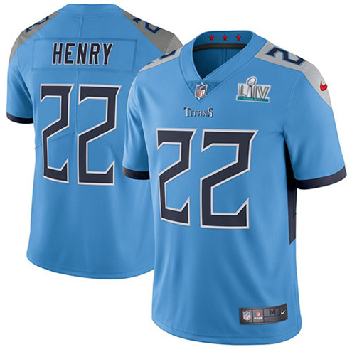 Men's Tennessee Titans #22 Derrick Henry Super Bowl LIV Blue Vapor Untouchable Stitched NFL Jersey